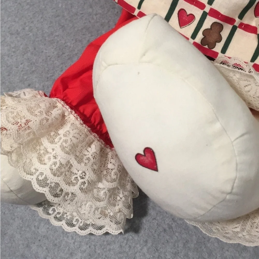 Easter Bunny Rabbit Plush Large Handmade Floppy Dress Cottage Fabric Country - Picture 7 of 11